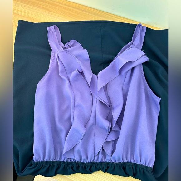 Modismo Color Block Ruffle Dress M - Picture 3 of 4